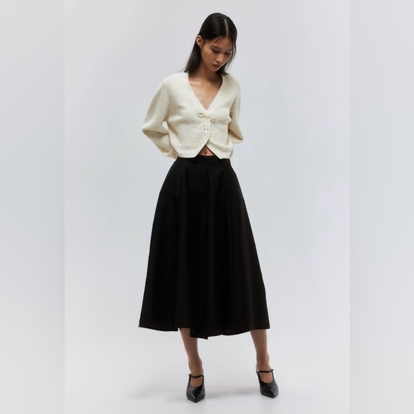 H&M Sweaters - H&M Beige Cardigan with Pearl Accent